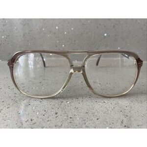 Luxottica Clyde 150 Litegrey Eyeglasses Frames Only Italy full rim aviator